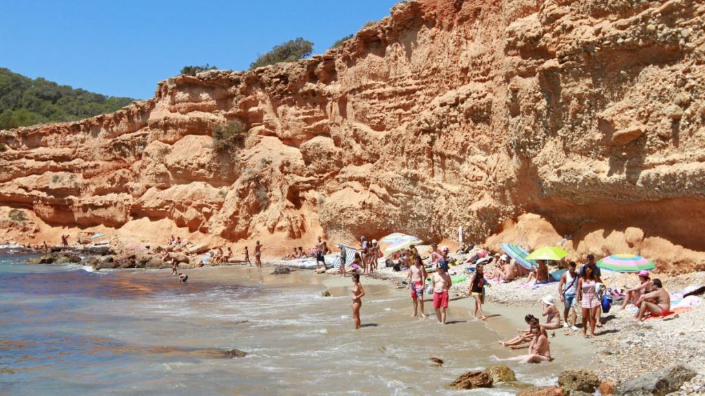 Archive image of sa Caleta beach. D.I.