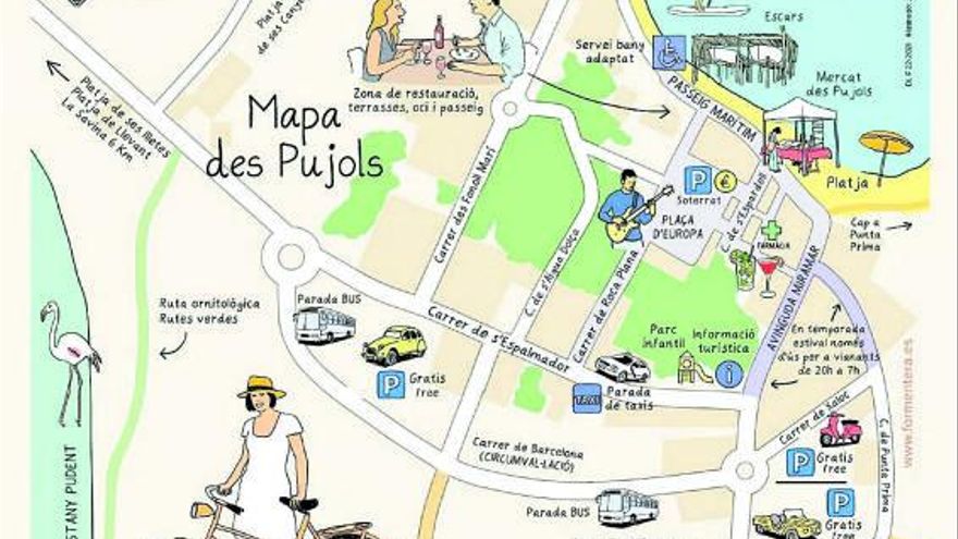 Formentera publishes tourist map of es Pujols