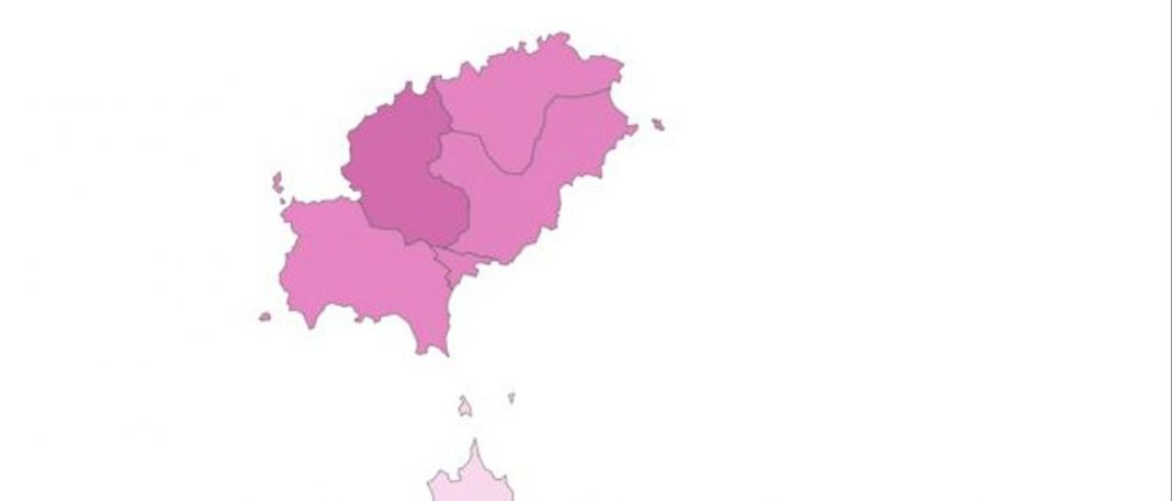 Incidence rate plummets and turns Ibiza and Formentera towns pink