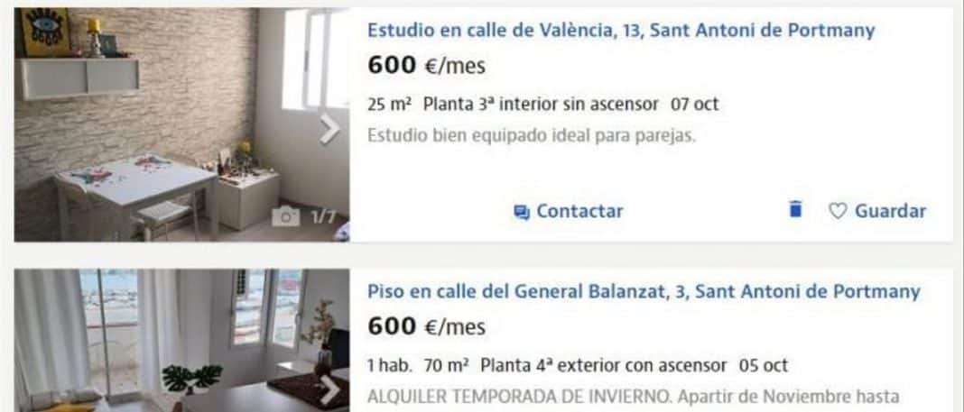 Housing in Ibiza: the impossible apartment for 600 euros