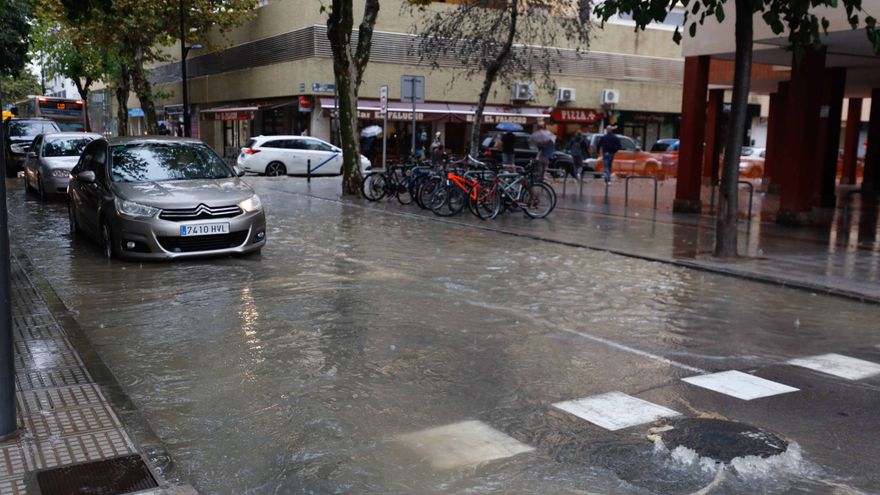 Ibiza is suffering traffic jams, flooding, and overflowing sewers as a result of the storm