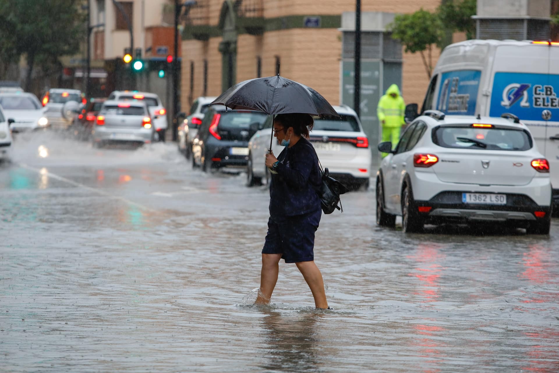 Ibiza is suffering traffic jams, flooding, and overflowing sewers as a result of the storm