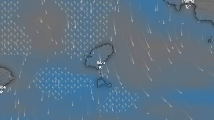 Weekend weather in Ibiza and Formentera: cold front and rain arrives