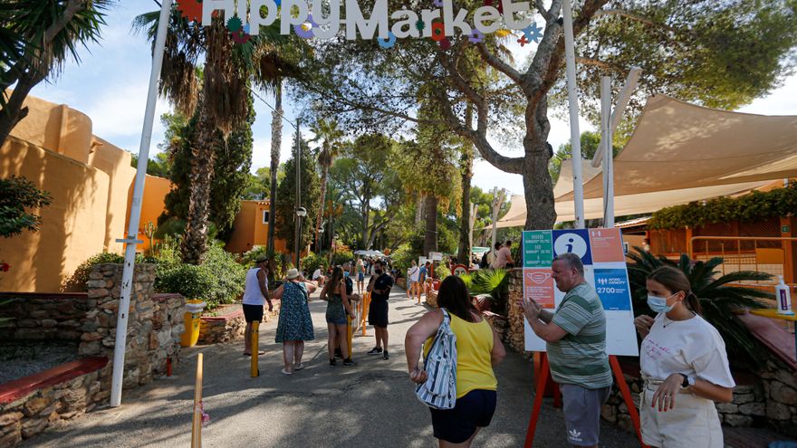 The Punta Arabí Hippy Market on Ibiza getting ready to open on April 6th