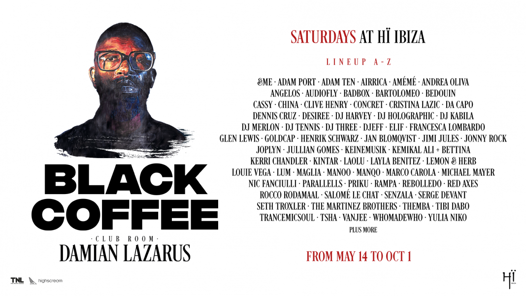 Black Coffee and Damian Lazarus unleash jaw dropping saturday lineups at Hï Ibiza