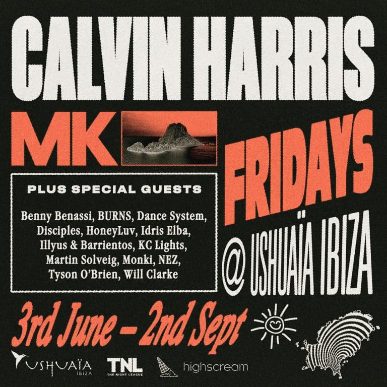 Unveiling this summer’s hottest lineup supporting Calvin Harris every week at Ushuaïa Ibiza