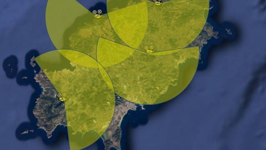 4 fire prevention cameras will monitor 80% of Ibiza's forest cover