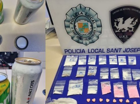Drugs hidden in drink cans on Ibiza