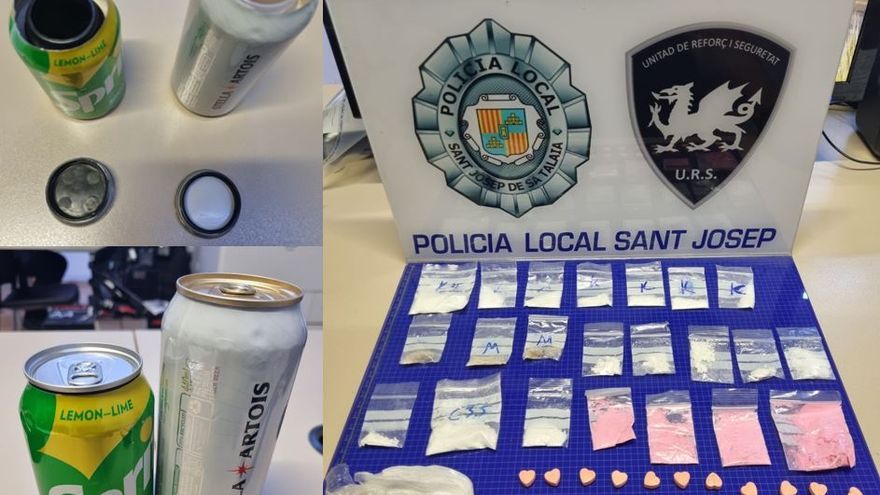 Drugs hidden in drink cans on Ibiza