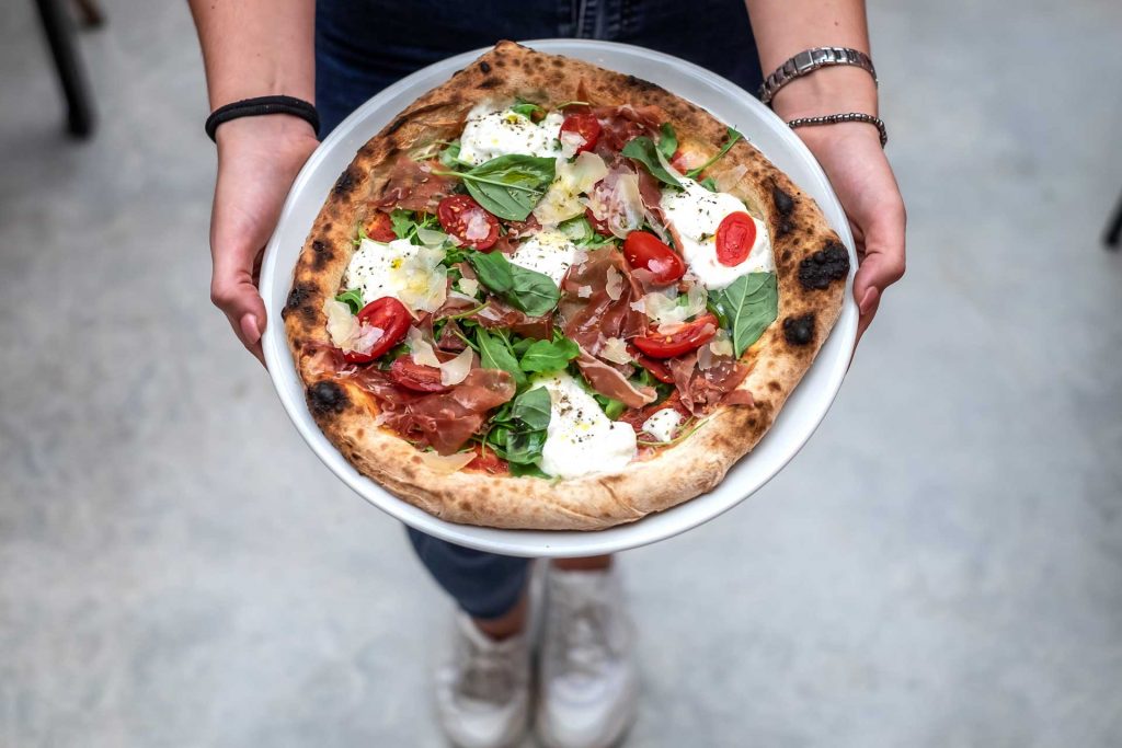 Fresh ingredients on all the pizzas made at Can Pizza.