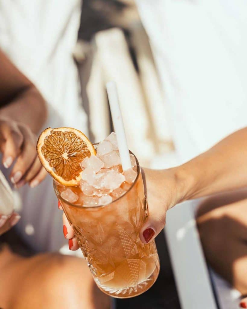 Cocktails at Tropicana Beach.