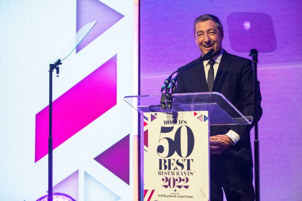 Joan Roca During His Speech At The Gala Evening In London. Photo: Dave Bird