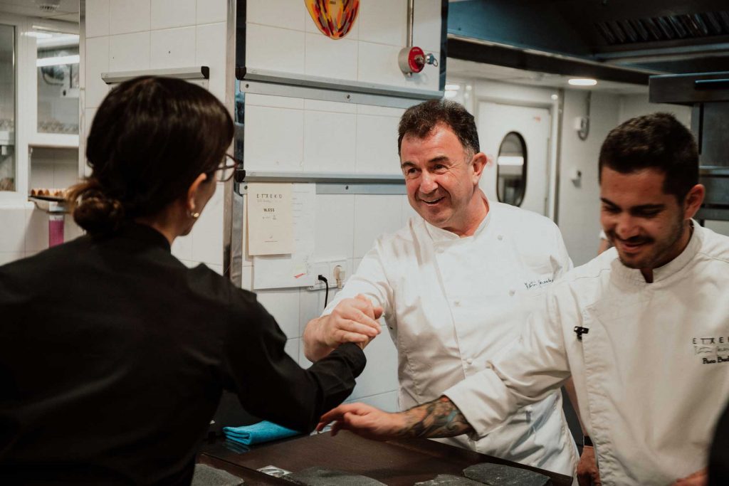 Martín Berasategui in the kitchens at Etxeko, in Bless Hotel Ibiza. Photo: Bless Hotel Ibiza