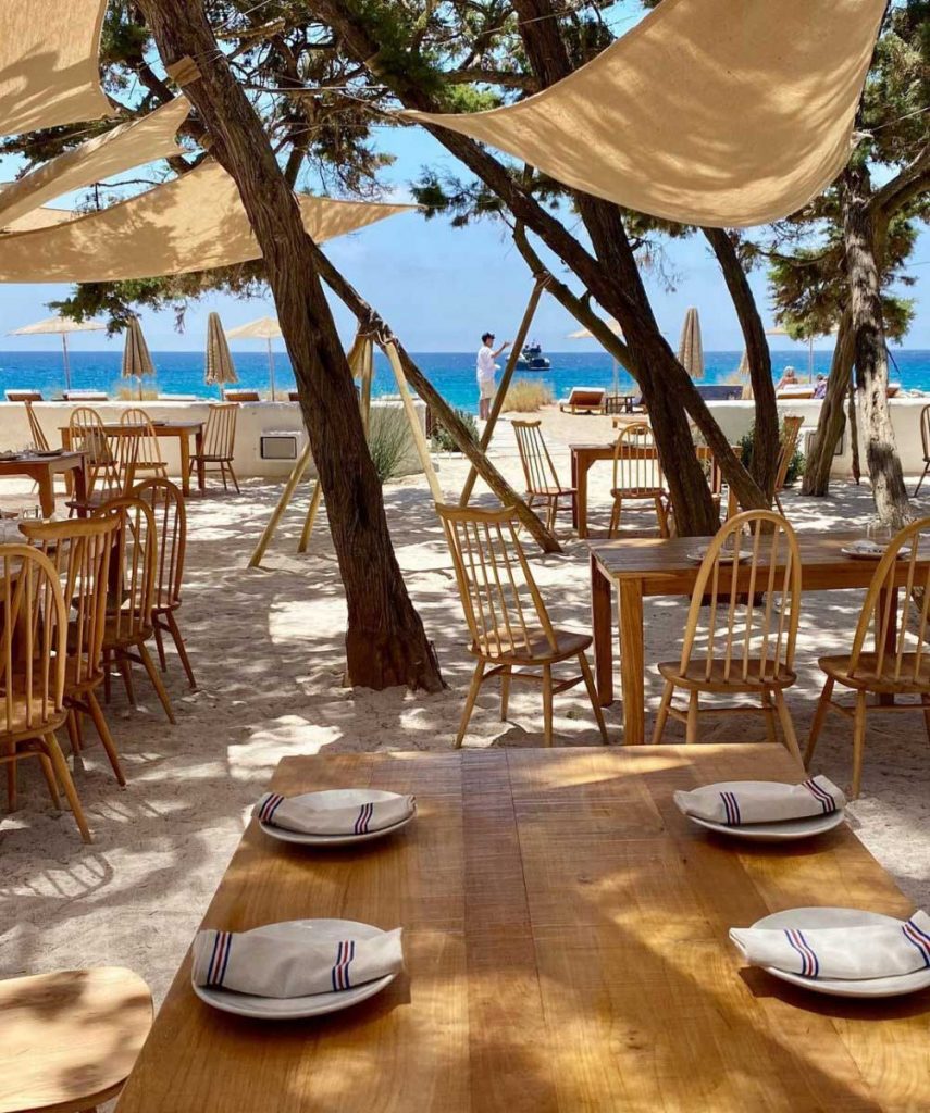 You can enjoy fine dining on the terrace at Casa Jondal with your feet in the sand.