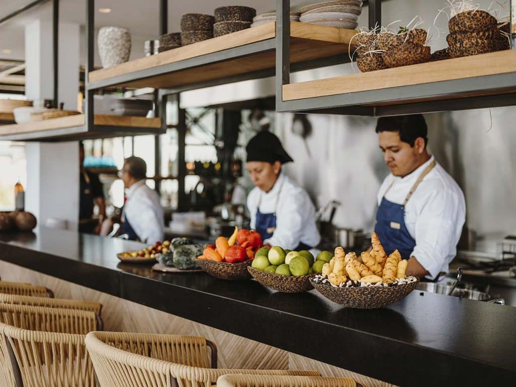 The chefs of Aguas de Ibiza prepare some Peruvian dishes and fuse them with local produce.