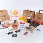 Bags and packaging for hotels and restaurants.