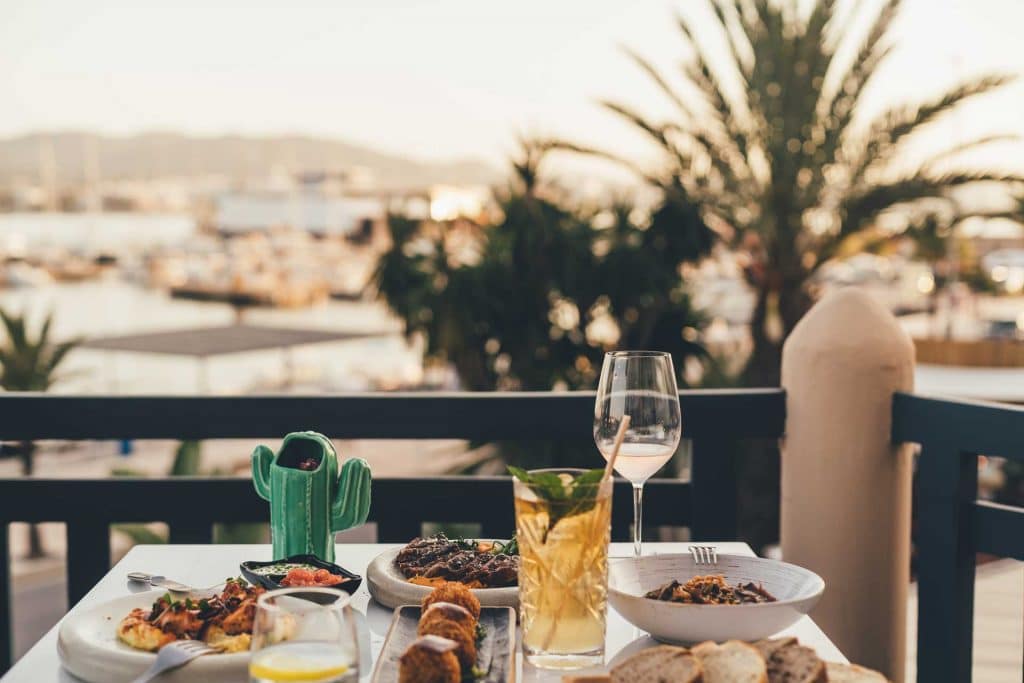 Dinner With Views Of Sant Antoni Port.