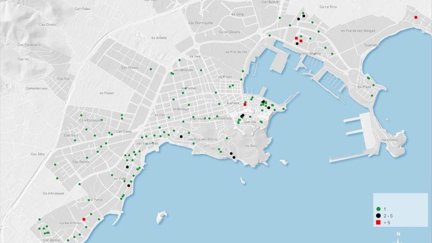 The city of Ibiza detects 230 tourist apartments and 546 vacant apartments after reviewing 75% of the register