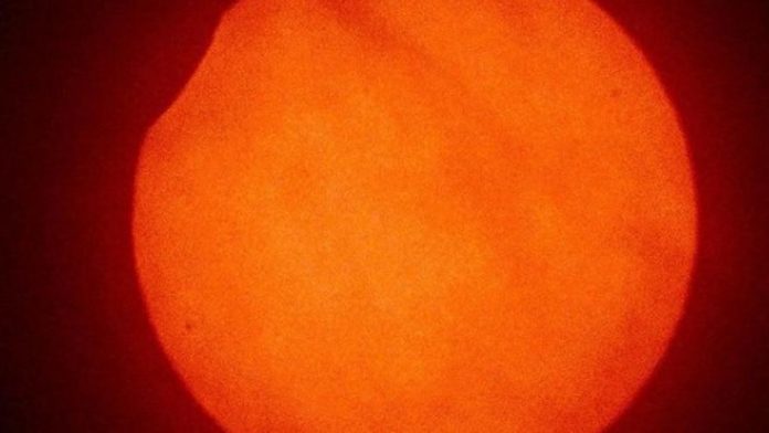 The solar eclipse seen from Ibiza