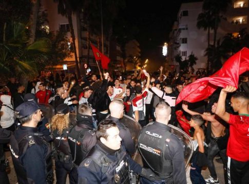 Morocco's World Cup quarterfinals qualification turns the streets of Ibiza into a big party