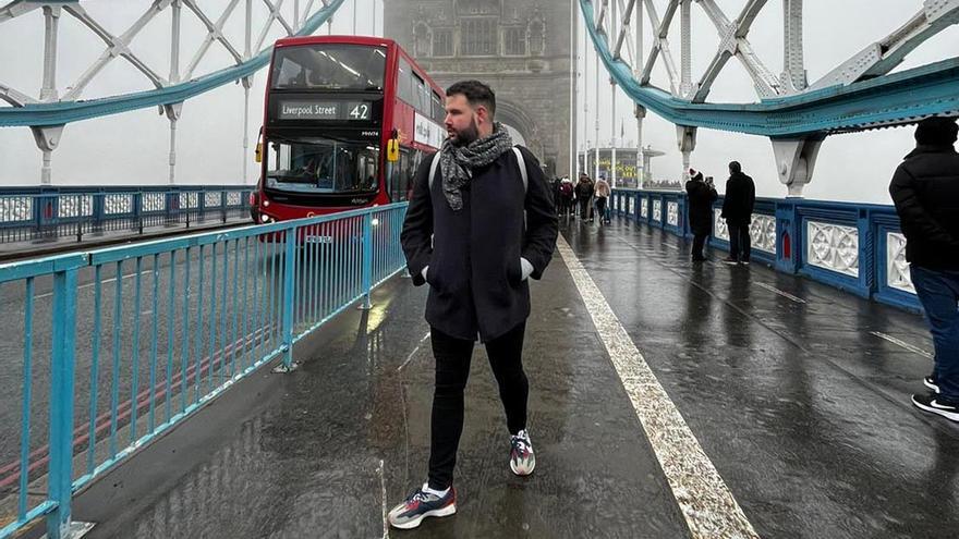 A young man from Ibiza, trapped in London by the snowstorm