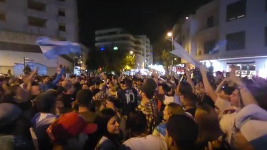 Argentines celebrate the World Cup in Ibiza
