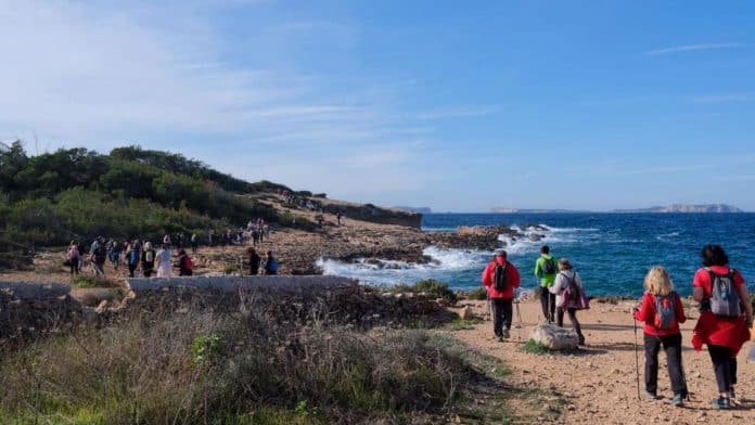 Successful Nordic walking outing in Sant Antoni Successful Nordic walking outing in Sant Antoni