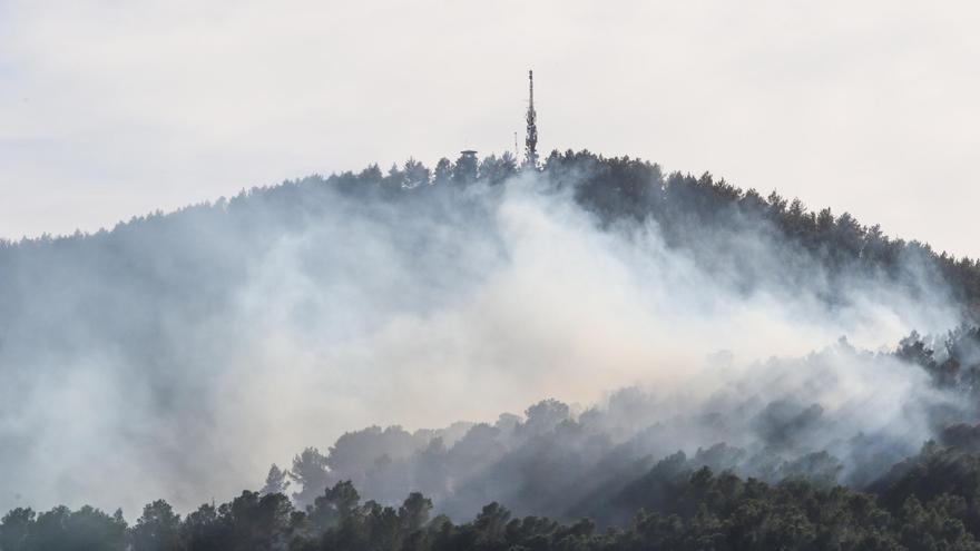 The two forest fires in Sant Joan devastated 1.3 hectares of pine and juniper forest