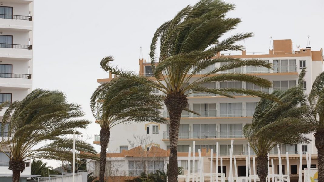 Gale with gusts of more than 60 km per hour in Ibiza