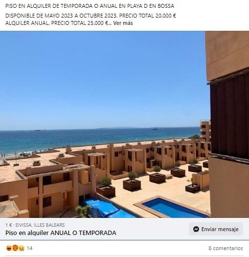 Seasonal Or Annual Rentals In The Tourist Area Of Platja D'En Bossa