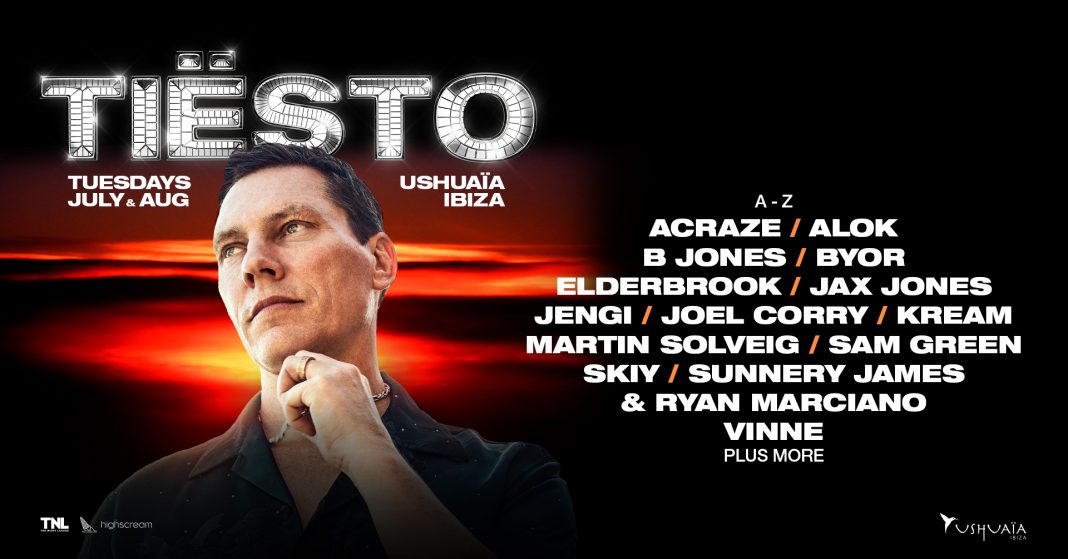Tiësto, a renowned DJ and producer, returns to Ushuaïa Ibiza for a summer residency after a decade away. He will perform on Ushuaïa Ibiza’s poolside stage for nine consecutive Tuesdays, from 4 July to 29 August, with a selection of international DJs and friends. Tiësto's return marks a significant milestone in his career, especially in 2023, with the release of his seventh studio album, 