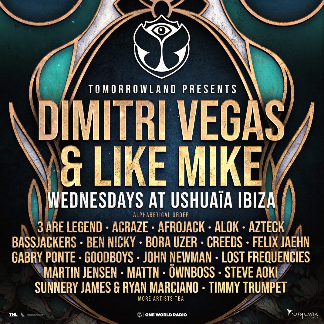 This summer, Ibiza will be graced once again with the presence of Tomorrowland, Dimitri Vegas & Like Mike, and Ushuaïa Ibiza. The trio will collaborate to present 13 Wednesdays of world-class entertainment, starting from June 14th to September 27th. The line-up is packed with talented artists, including 3 Are Legend, ACRAZE, Alok, Afrojack, Azteck, Bassjackers, Ben Nicky, Bora Uzer, Creeds, Felix Jaehn, Gabry Ponte, Goodboys, John Newman, Lost Frequencies, Martin Jensen, MATTN, Öwnboss, Steve Aoki, Sunnery James & Ryan Marciano, Timmy Trumpet, and many more.