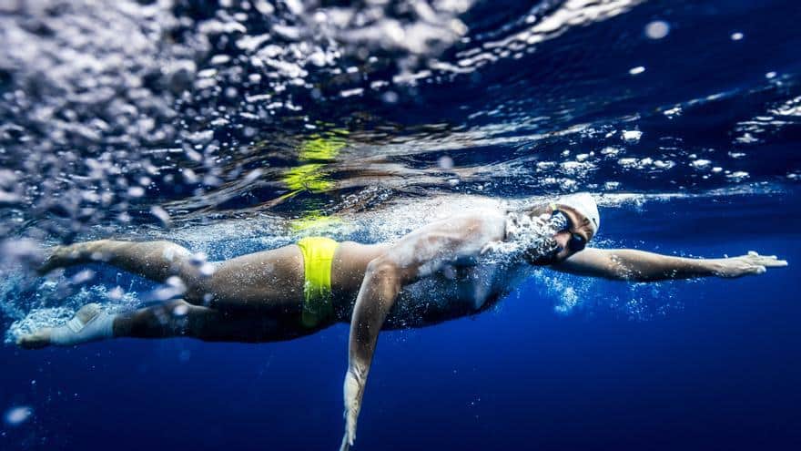 Activist and former Olympian Neil Agius faces the challenge of swimming from Mallorca to Ibiza today