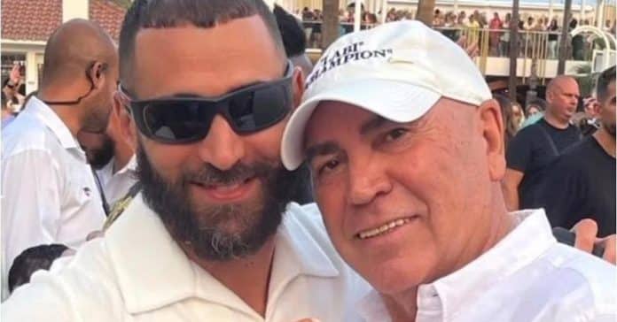 Former Real Madrid player Karim Benzema, on vacation in Ibiza