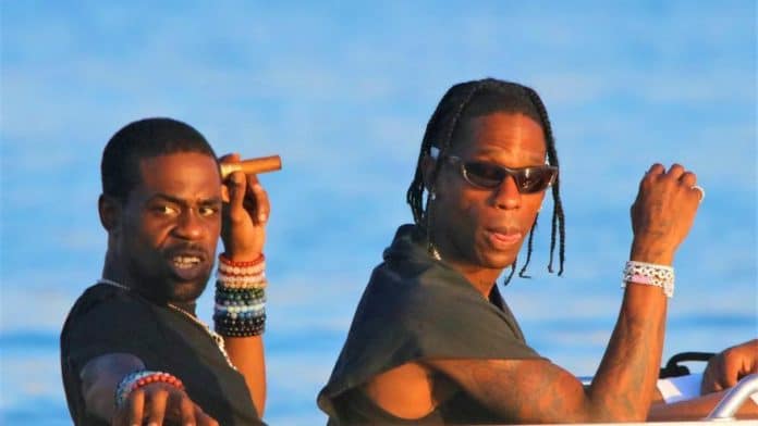 Rapper Travis Scott on vacation in Ibiza with adult film actress Tyana Linn