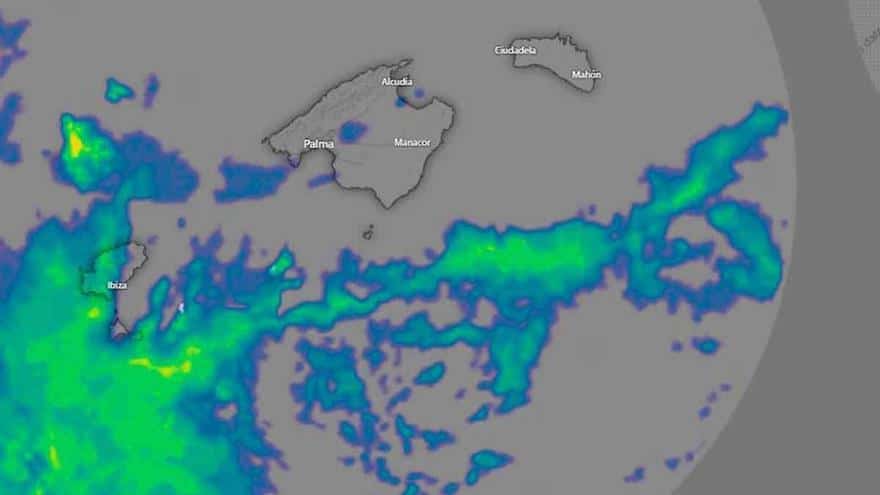 Rainfall radar live | DANA moves ahead and puts the Balearic Islands on alert