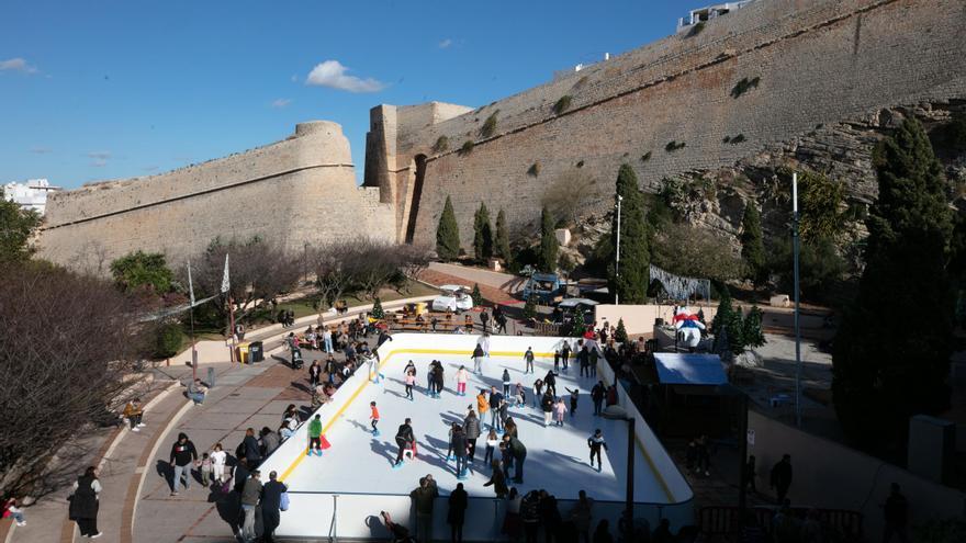 A skating rink made of bulletproof material in Ibiza