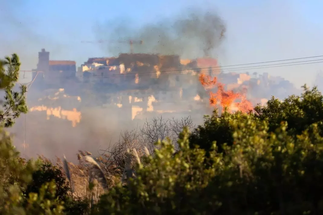 This is how the fire broke out this Friday in ses Feixes in Ibiza