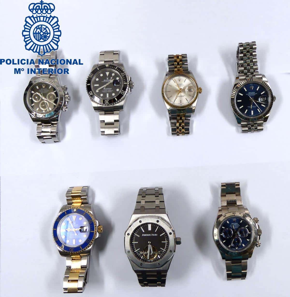 Watches Seized By The National Police Of Ibiza