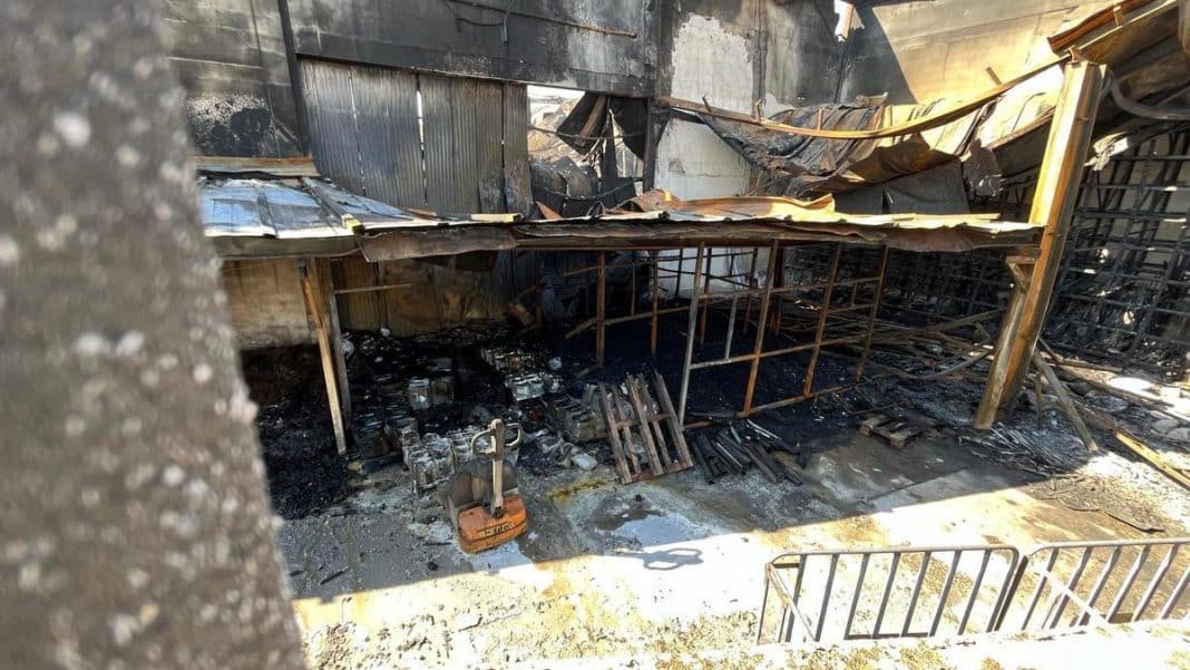 This is how Citubo’s warehouse has been left after the fire