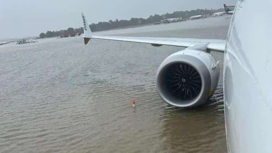 Chaos at Palma airport due to a storm