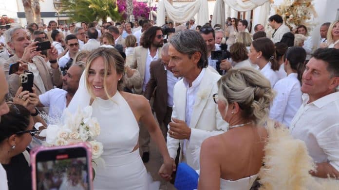 Pippo Inzaghi and Angela Robusti get married in Formentera