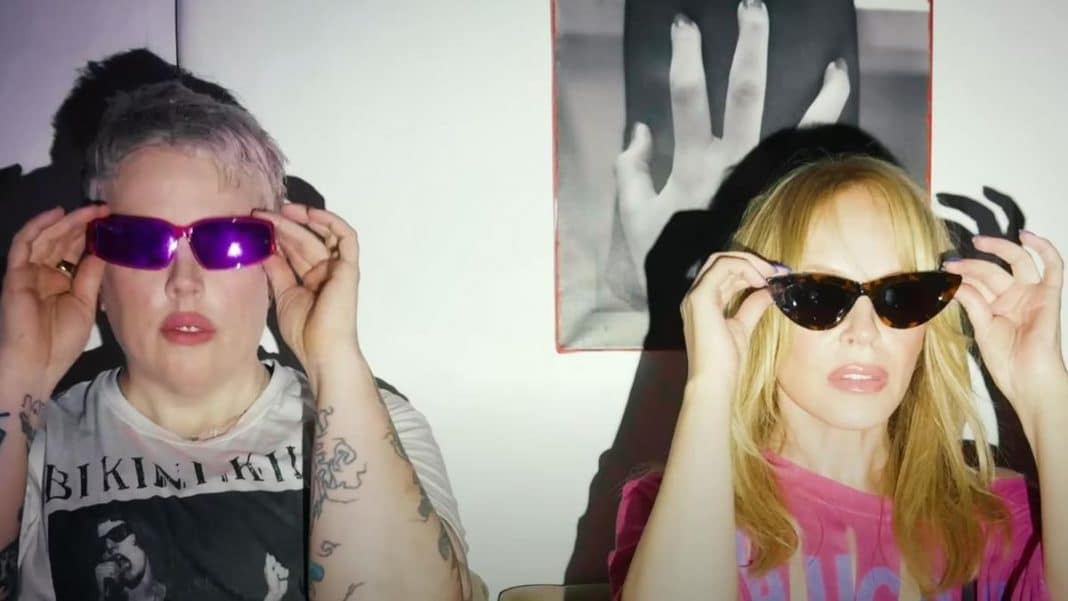 Kilye Minogue shoots a music video in an Ibiza hotel