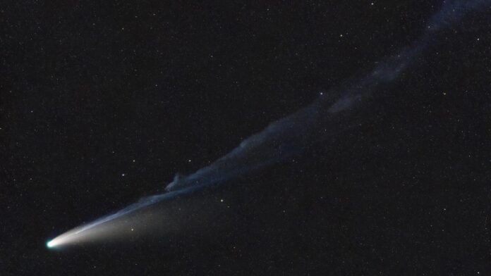 Comet Lemmon, as it passes by Cala d’Hort