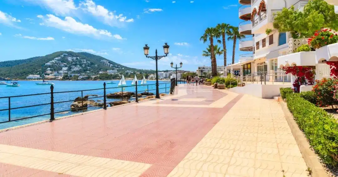 Santa Eulària's promenade.