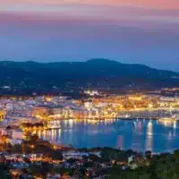 Santa Eulària at night.