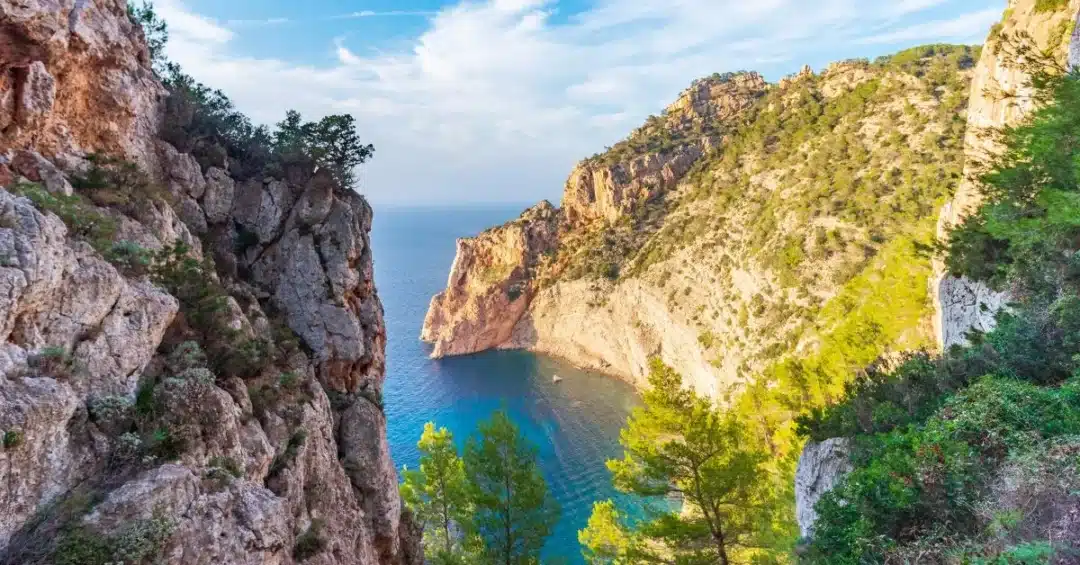Ibiza coastline: ses Balandres