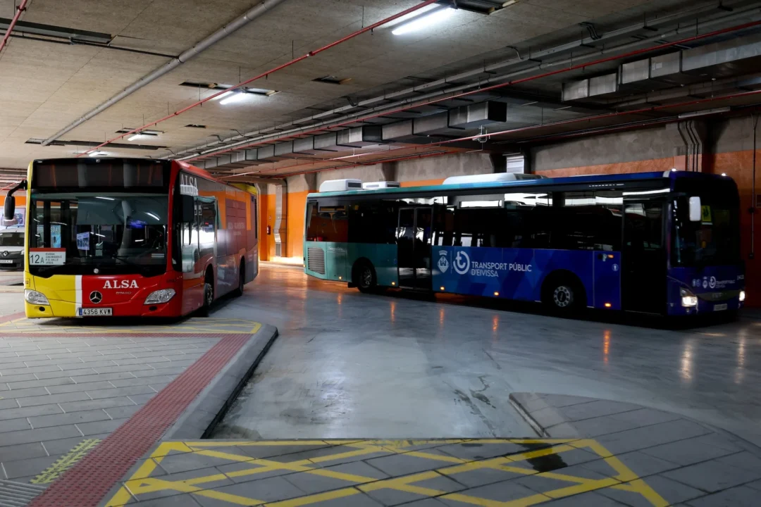 Bus service in Ibiza.