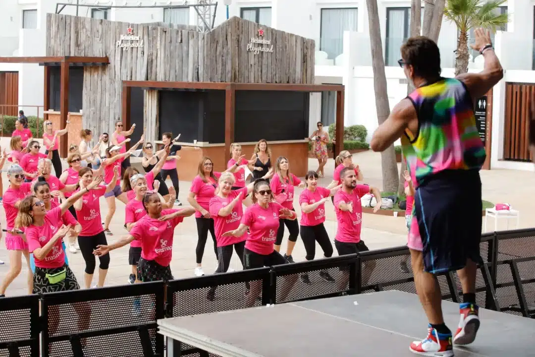 Zumba class at Hard Rock Hotel Ibiza fot the Global Wellness Day