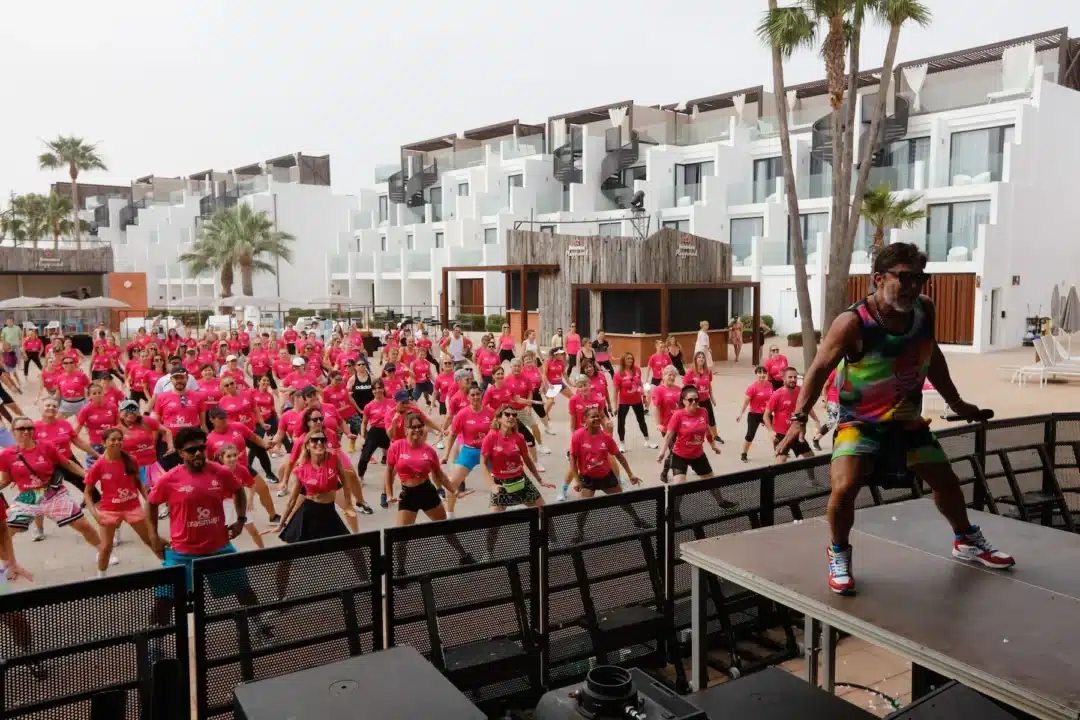 Zumba class at Hard Rock Hotel Ibiza fot the Global Wellness Day